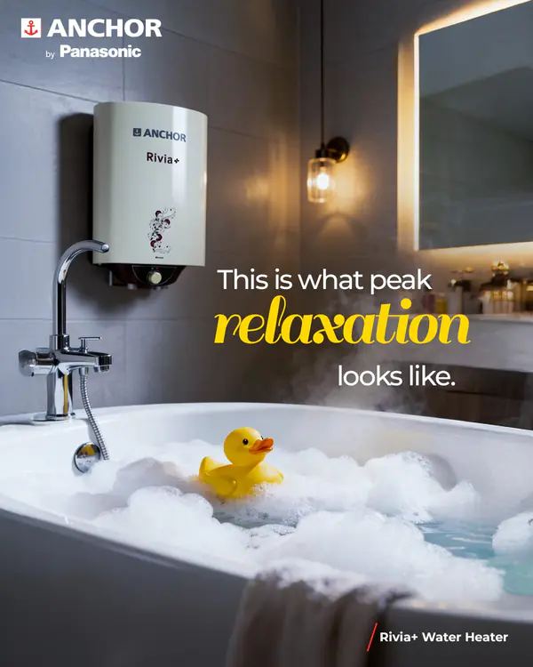 When the water feels just right, relaxation comes easy. Rivia+ Water Heater delivers consistent, effortless comfort. #AnchorbyPanasonic #RiviaPlusWaterHeater #WaterHeater